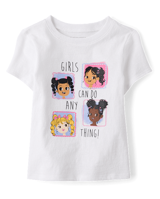 Baby And Toddler Girls Can Do Anything Graphic Tee
