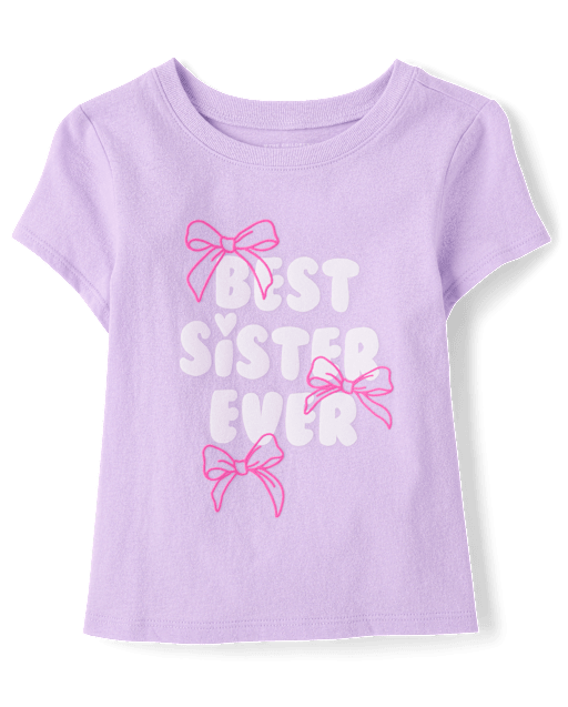 Baby And Toddler Girls Best Sister Ever Graphic Tee