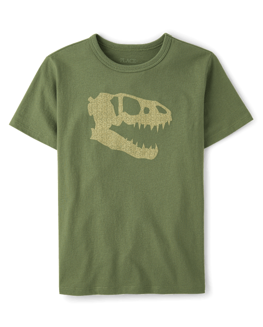 Boys Dino Skull Graphic Tee