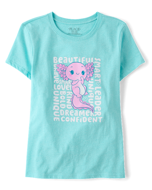 Girls Axolotl Graphic Tee