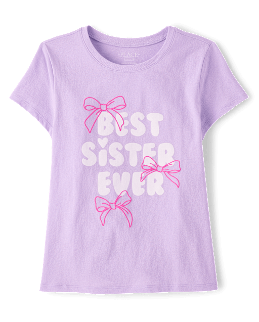 Girls Best Sister Ever Graphic Tee