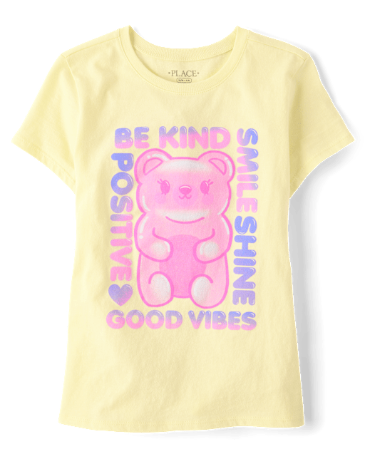 Girls Candy Bear Graphic Tee
