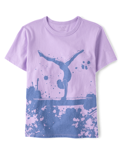 Girls Gymnastics Relaxed Graphic Tee