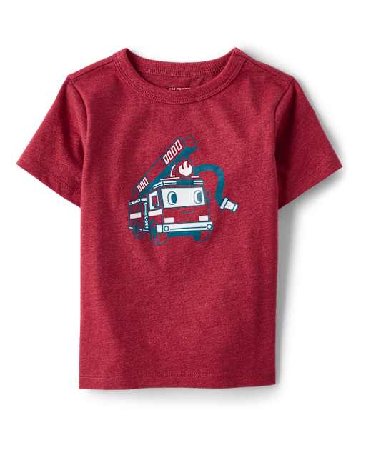 Baby And Toddler Boys Firetruck Graphic Tee