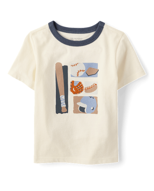 Baby And Toddler Boys Baseball  Graphic Ringer Tee