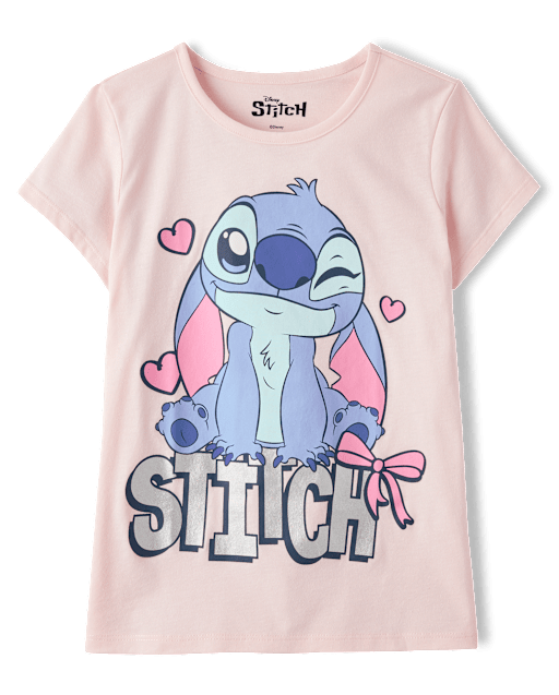 Girls Stitchâ¢ Hearts Graphic Tee