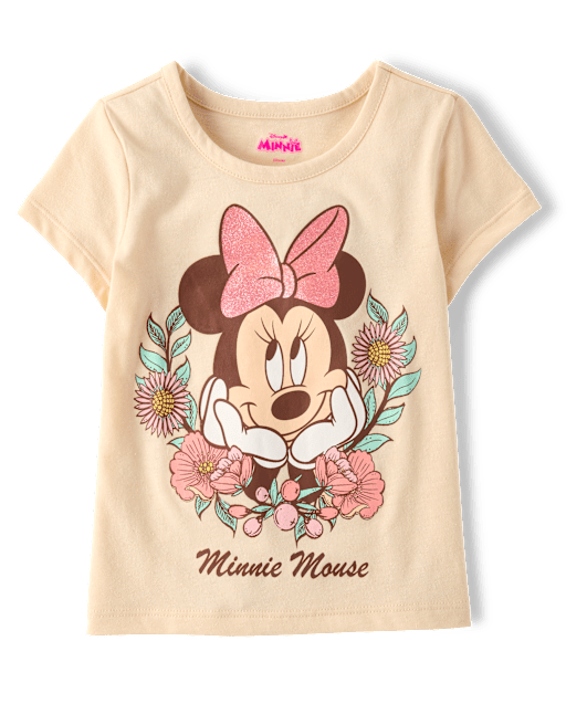 Baby And Toddler Girls Minnie Mouse Floral Graphic Tee