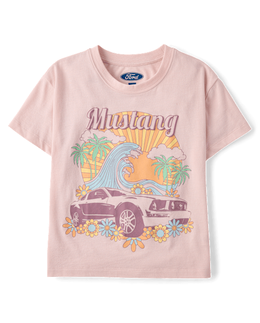 Girls Ford™ Mustang Oversized Cropped Graphic Tee