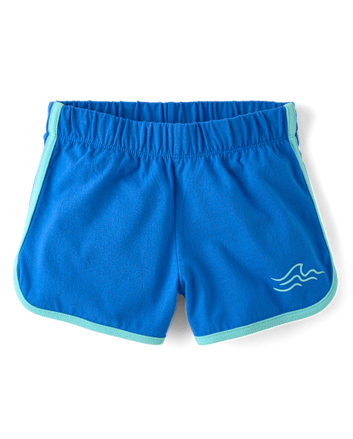 Girls Contrast Graphic Dolphin Shorts