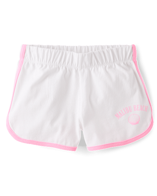 Girls Contrast Graphic Dolphin Shorts