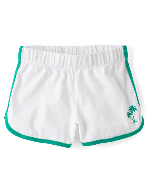 Girls Contrast Graphic Dolphin Shorts