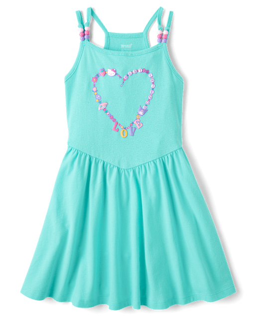 Girls Hello Kitty® And Friends Friendship Bracelet Beaded V-Waist Dress