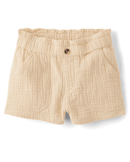 Shorty en gaze à taille haute pour filles
