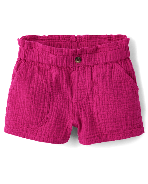 Shorty en gaze à taille haute pour filles