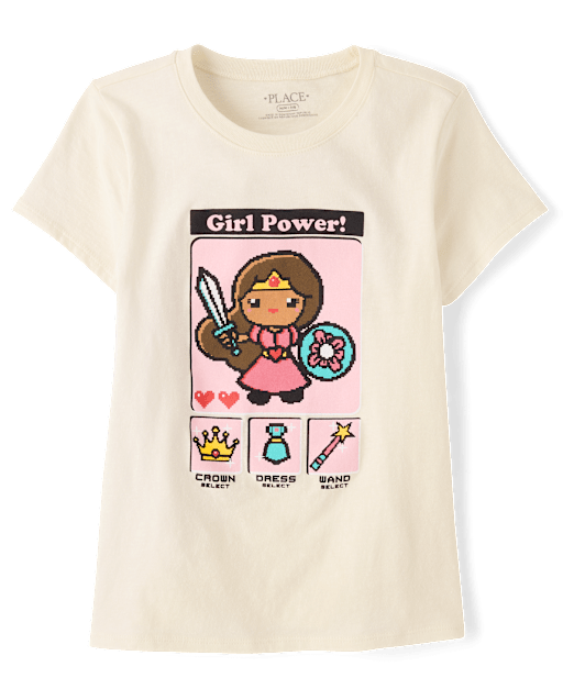 T-shirt graphique de jeu vidéo pour filles