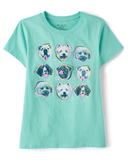 Girls Dogs Graphic Tee
