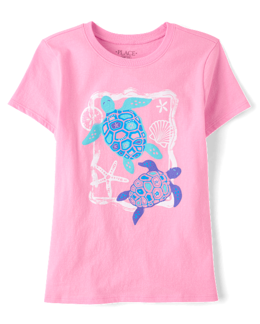 Girls Turtles Graphic Tee