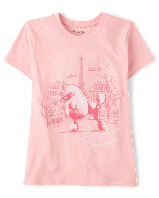 T-shirt graphique caniche pour filles
