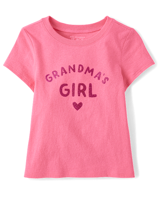Baby And Toddler Girls Grandma's Girl Graphic Tee