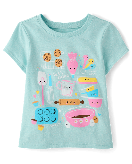 Baby And Toddler Girls Baking Graphic Tee