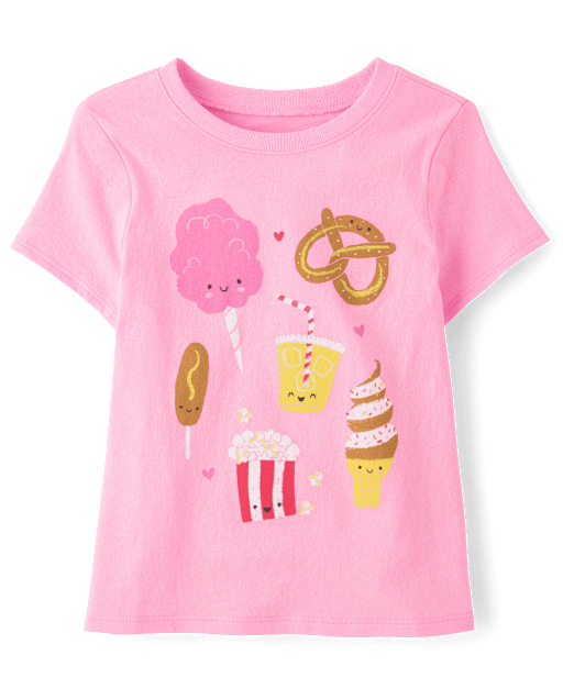 Baby And Toddler Girls Snacks Graphic Tee