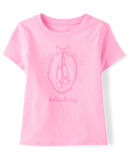 Baby And Toddler Girls Ballet All Day Graphic Tee