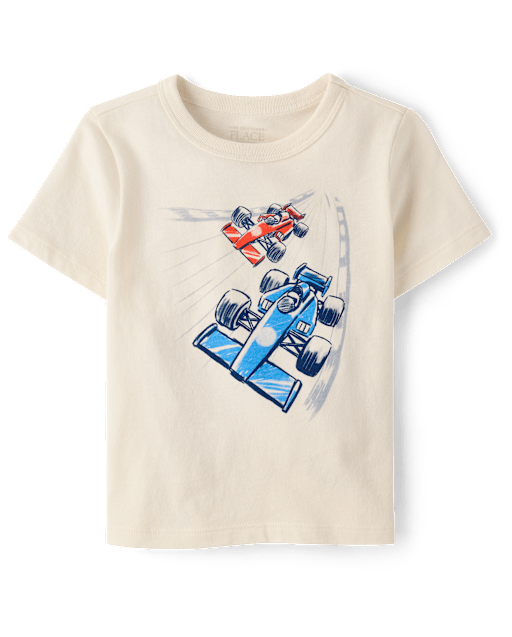 Baby And Toddler Boys Racecars Graphic Tee