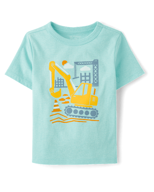 T-shirt graphique excavatrice pour bébés et petits garçons
