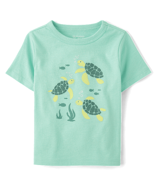 Baby And Toddler Boys Turtle Graphic Tee