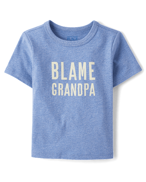 T-shirt graphique « La faute à grand-père » pour bébés et petits garçons
