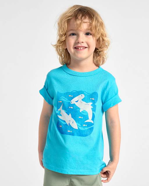 Baby And Toddler Boys Sea Animals Graphic Tee