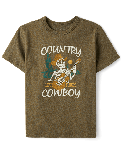 T-shirt graphique cowboy pour garçon