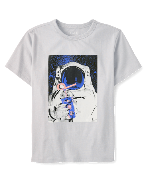 Boys Astronaut Drink Graphic Tee