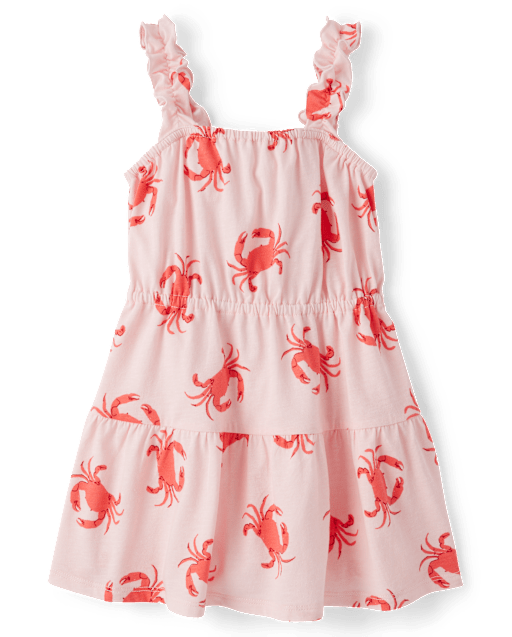 Baby And Toddler Girls Print Ruffle Dress