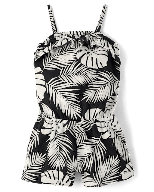 Baby And Toddler Girls Print Ruffle Romper