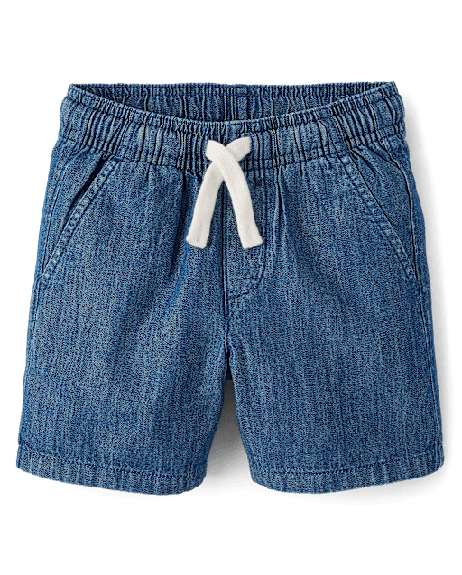 Baby And Toddler Chambray Pull On Jean Shorts
