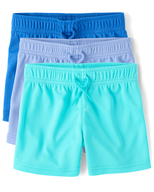 Baby And Toddler Boys Quick Dry Lined Mesh Active Shorts 3-Pack