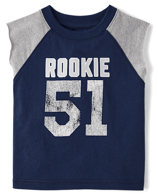 Baby And Toddler Boys Colorblock Varsity Muscle Tank Top