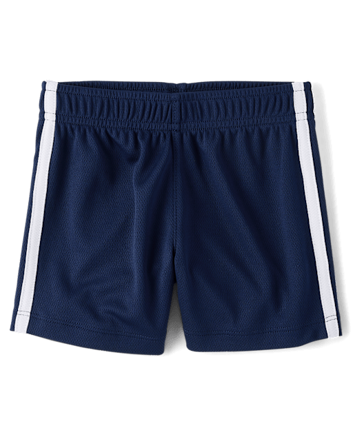 Baby And Toddler Boys Quick Dry Striped Lined Mesh Active Shorts
