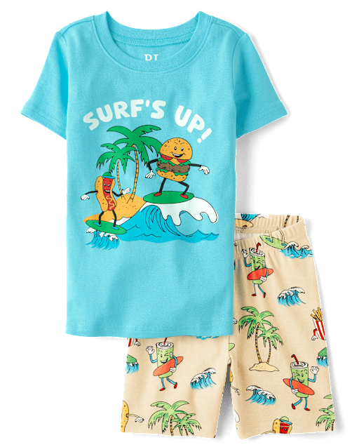 Boys Surf's Up Food Snug Fit Cotton Pajamas