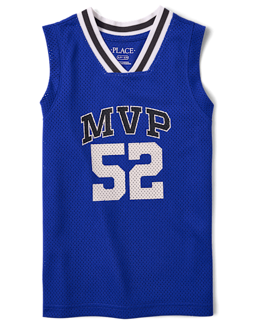 Kids Quick Dry Varsity Mesh Basketball Tank Top
