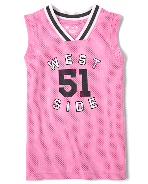 Kids Quick Dry Varsity Mesh Basketball Tank Top