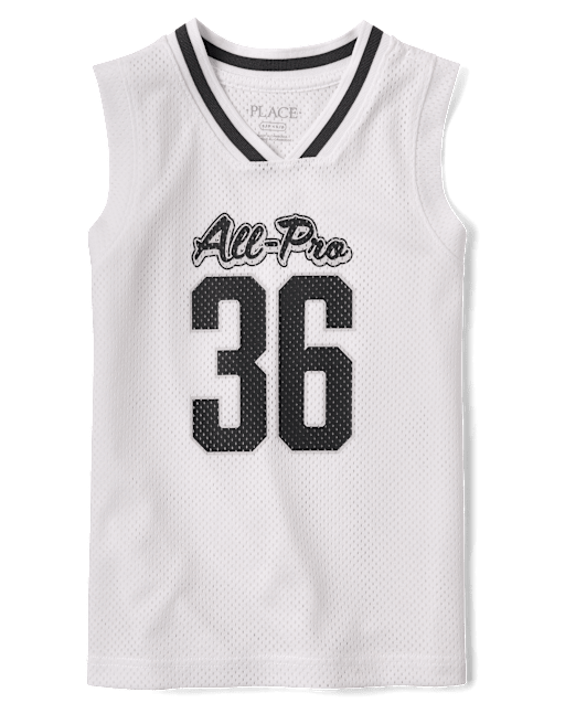 Kids Quick Dry Varsity Mesh Basketball Tank Top