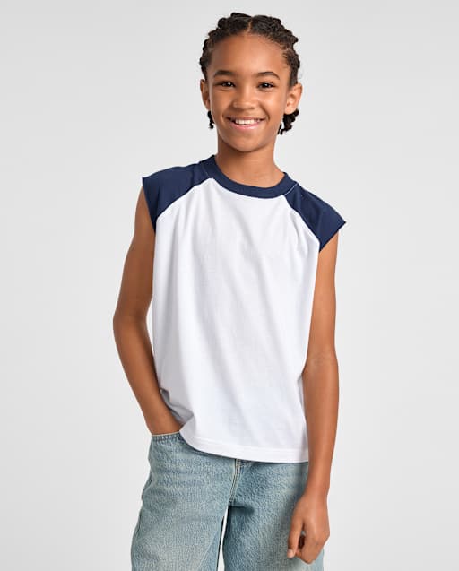 Boys Colorblock Muscle Tank Top