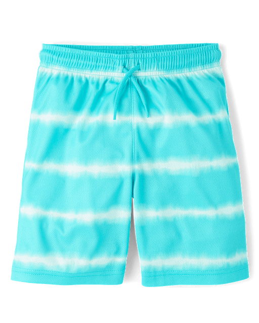 Boys Quick Dry Striped Lined Mesh Active Shorts