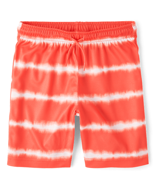 Boys Quick Dry Striped Lined Mesh Active Shorts