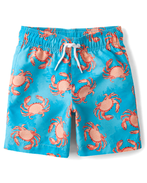 Boys Print Swim Trunks