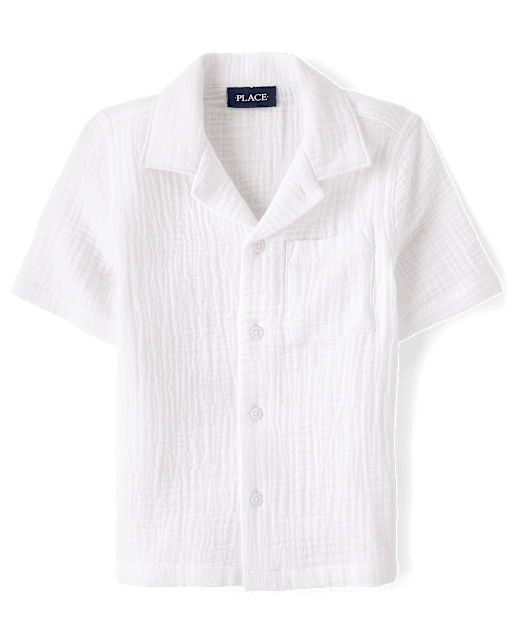 Chemise boutonnée en gaze pour garçon