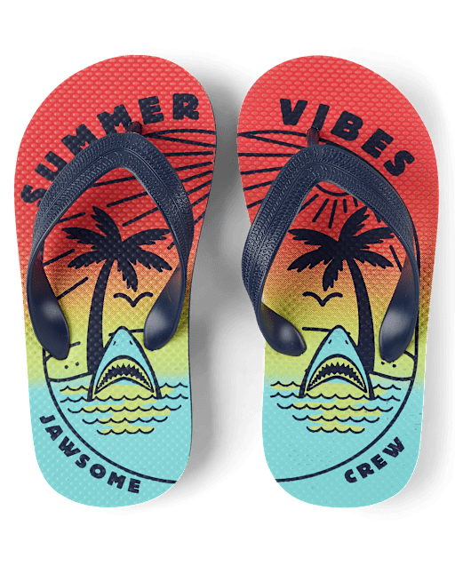 Boys Summer Vibes Flip Flops