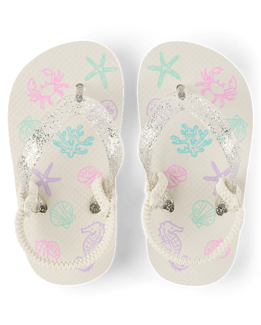 Toddler Girls Seashell Flip Flops